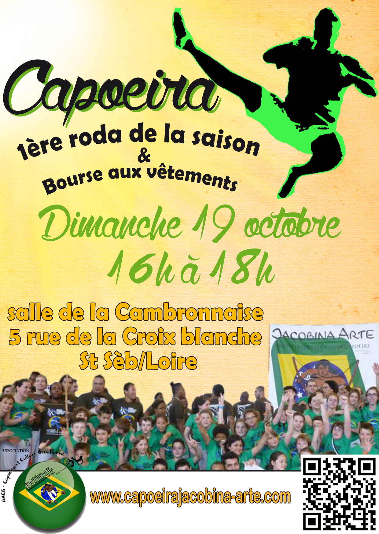 flyer capoeira jacobina arte 1ère Roda de la saison