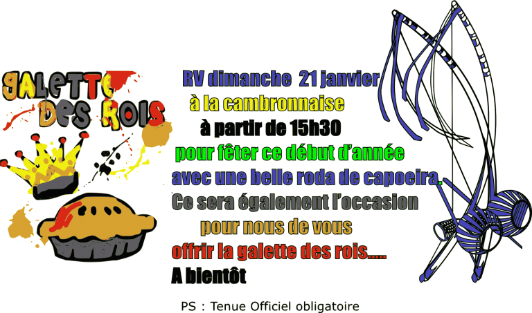 1ère Roda de 2018 et Galette des rois