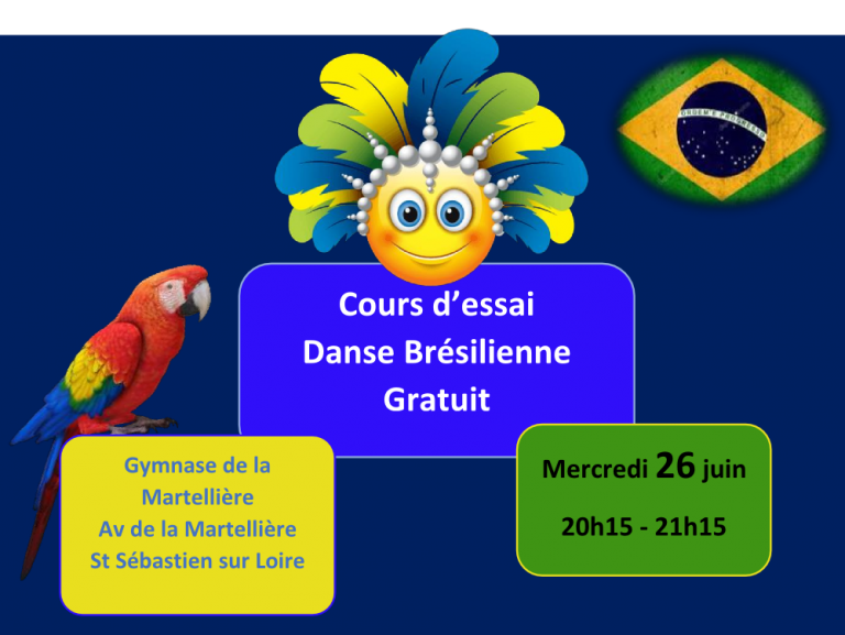 Cours d&rsquo;essai Danse Brésilienne