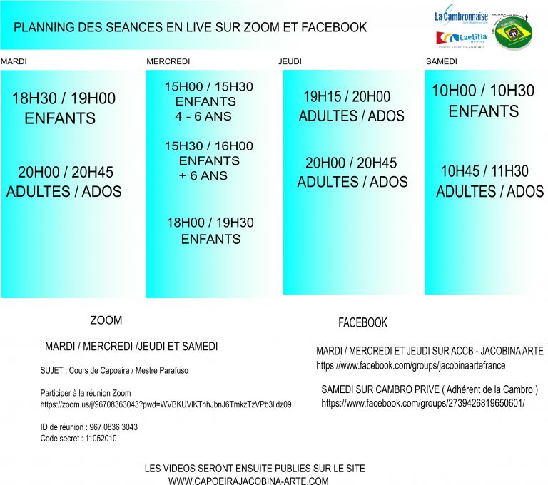 Reprise des Cours Janvier 2021